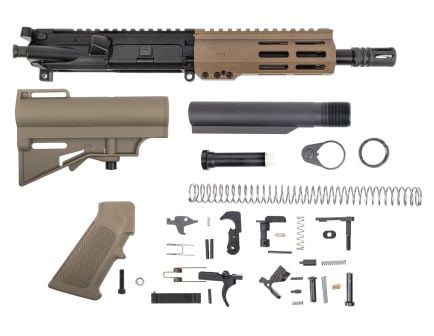 PSA 7.5" 300AAC Blackout Nitride 6" Lightweight Hex M-Lok Classic HAR-15 Pistol Kit; FDE