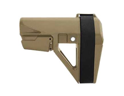 SB Tactical SBA5 5-Position Adjustable Pistol Stabilizing Brace Flat Dark Earth - For Superior Pistol Stability and Control - SBA5X-02-SB