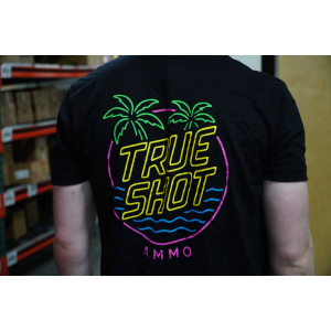 True Shot - Retro Beach Shirt - Black - 3XL