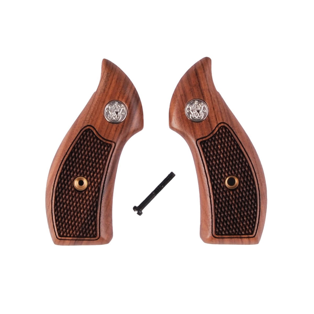 Smith & Wesson Round Service Dymondwood Grip Fits Smith & Wesson J-Frame, Brown