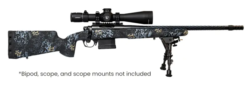 Horizon Firearms RF017S221814T19 Vandal Prime 22 Creedmoor 18" Black Spiral Fluted Threaded Barrel, Drilled Tapped Receiver, Textured Iota EKO Carbon Fiber Stock