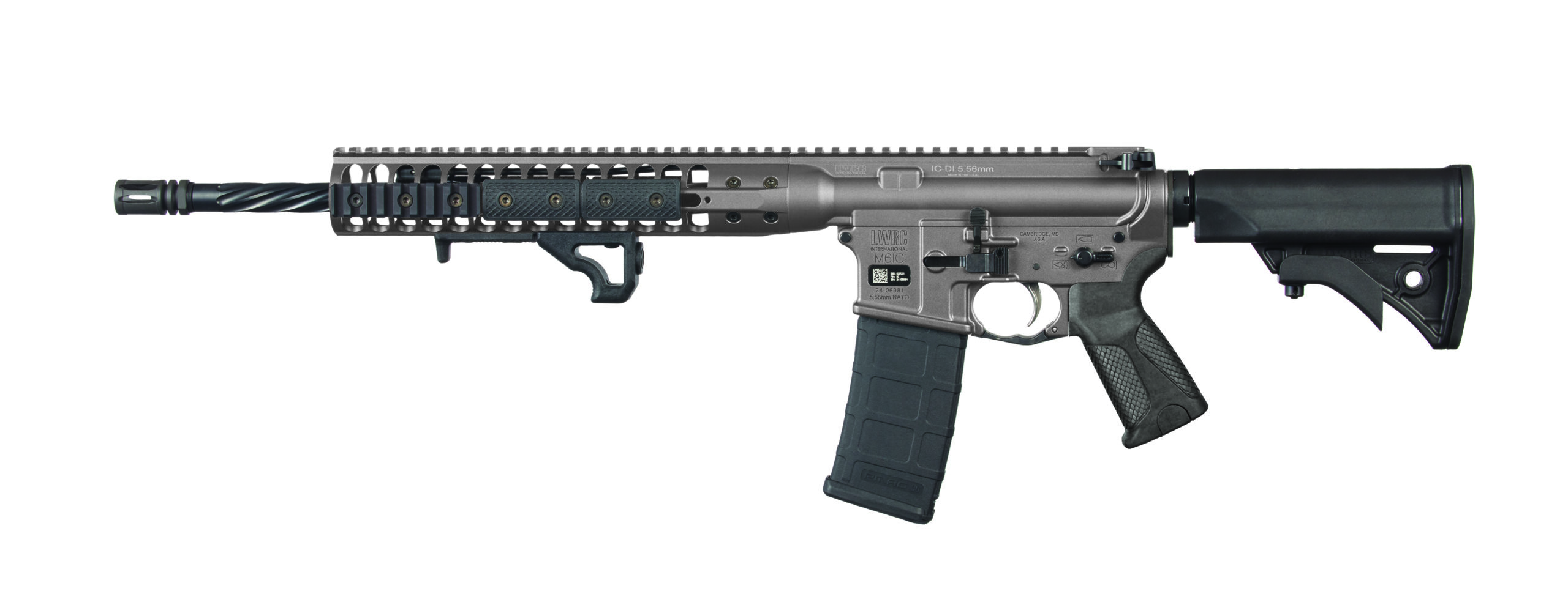 LWRC DI 5.56mm Gray AR Rifle 16.1" 30+1 M-LOK