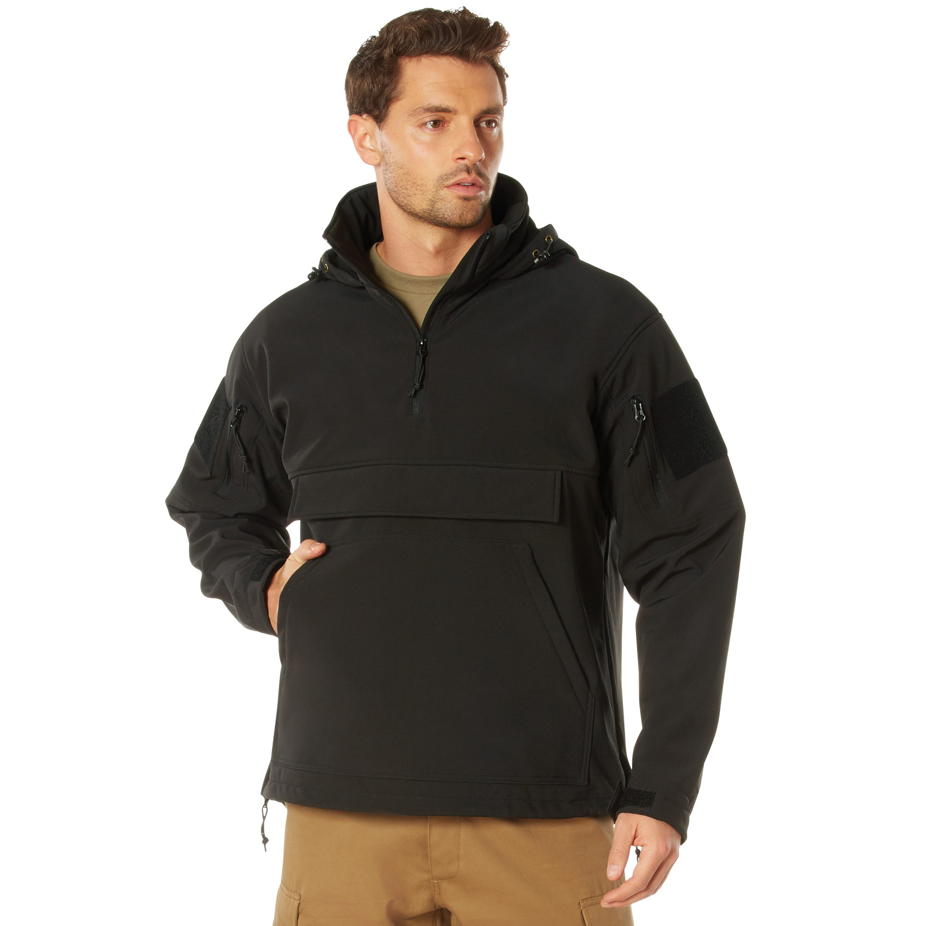 Rothco Concealed Carry Soft Shell Anorak - Black, Large