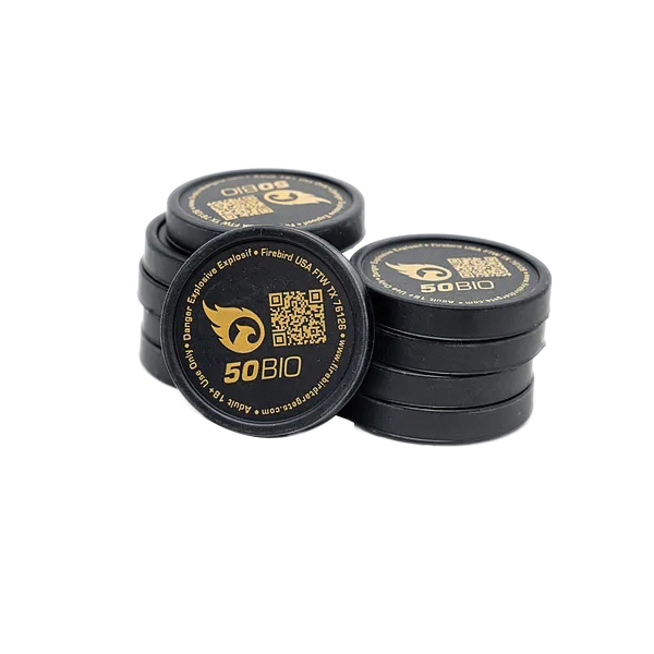 Firebird 50mm Biodegradable Instant Hit Recognition Flare Target 0.83" x 6.40", Black/Orange