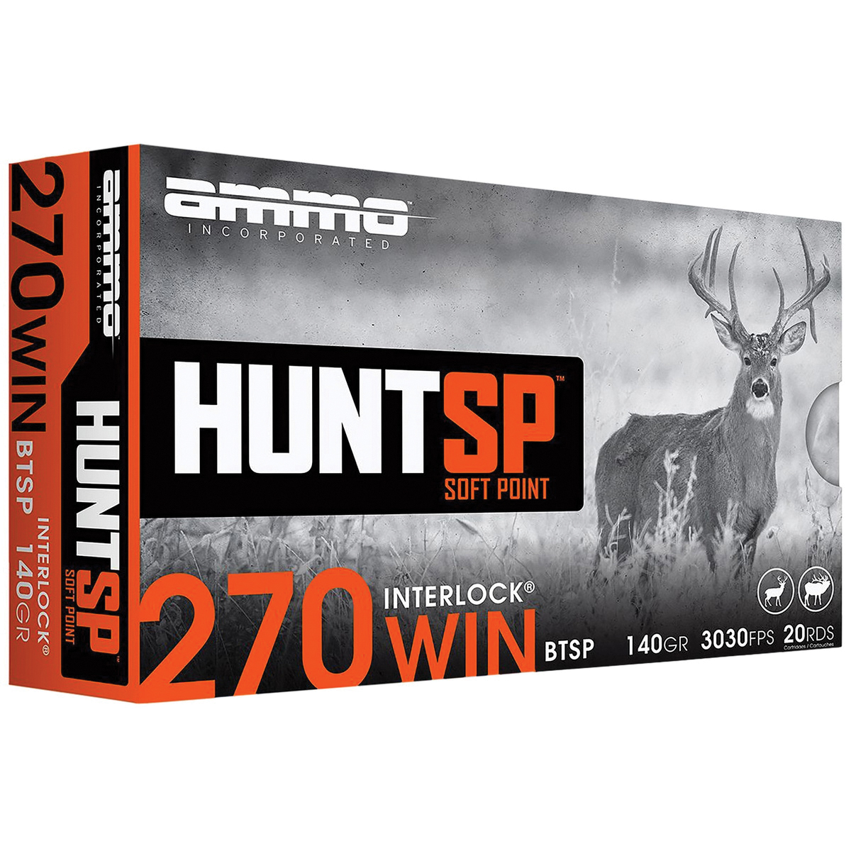 Ammo Inc 270W140SPA20 Hunt 270Win 140gr Soft Point 20 Per Box/10 Case - No Credit Card Fees - Low, flat rate shipping