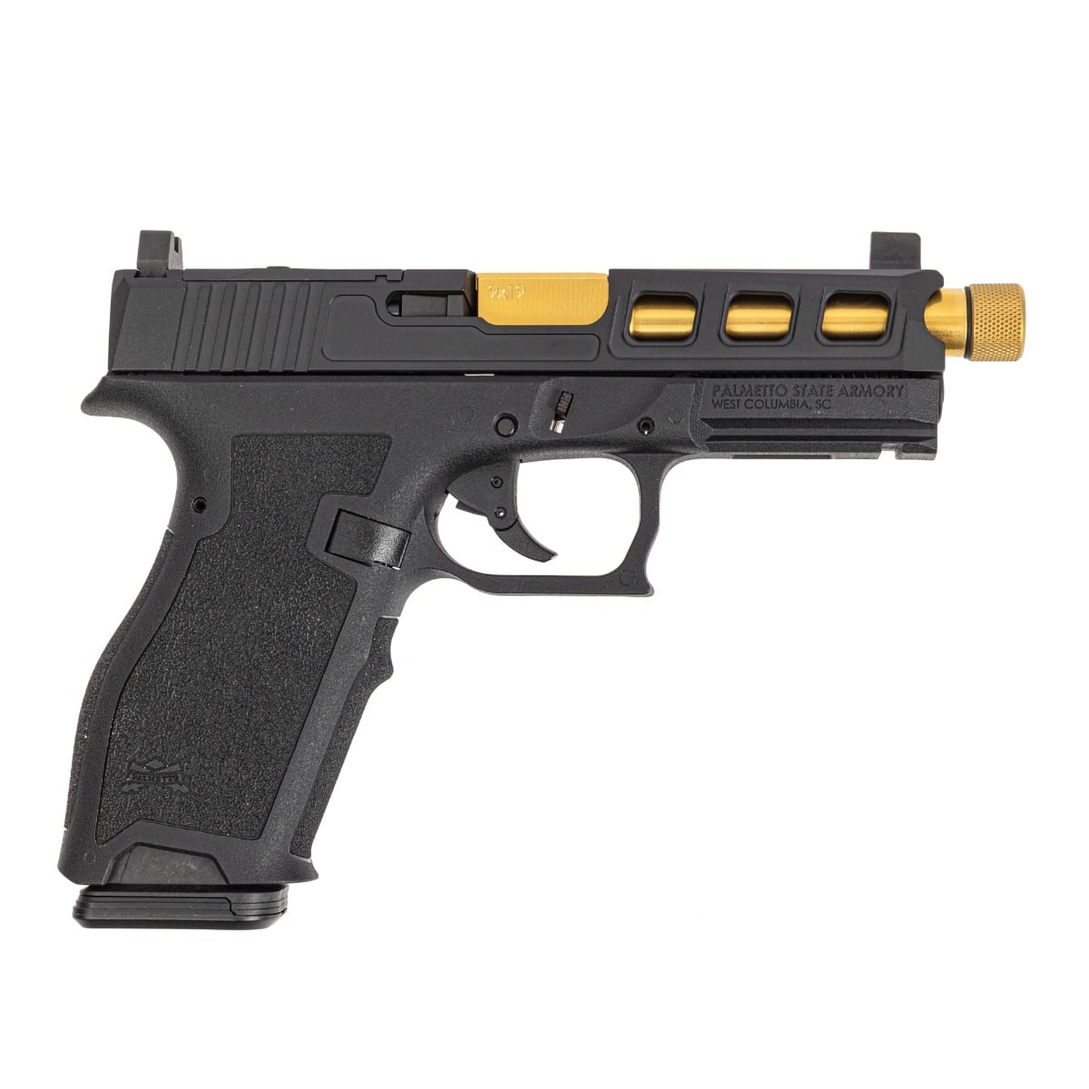 PSA Dagger Full Size - S 9mm SW3 RMR Pistol With TiN Threaded Barrel, Black