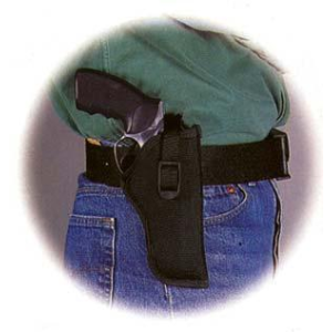 Uncle-Mike-S Uncle Mike's Sidekick Hip Holster for 3-1/2" - 4-1/2" Barrel large autos, open ends in Black Right Hand