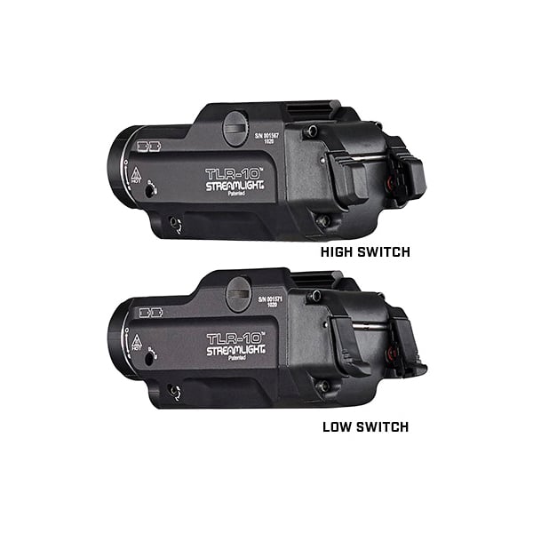Streamlight TLR-10 1000 lm White LED Tactical Weapon Light w/ Integrated Laser, Black - 69470