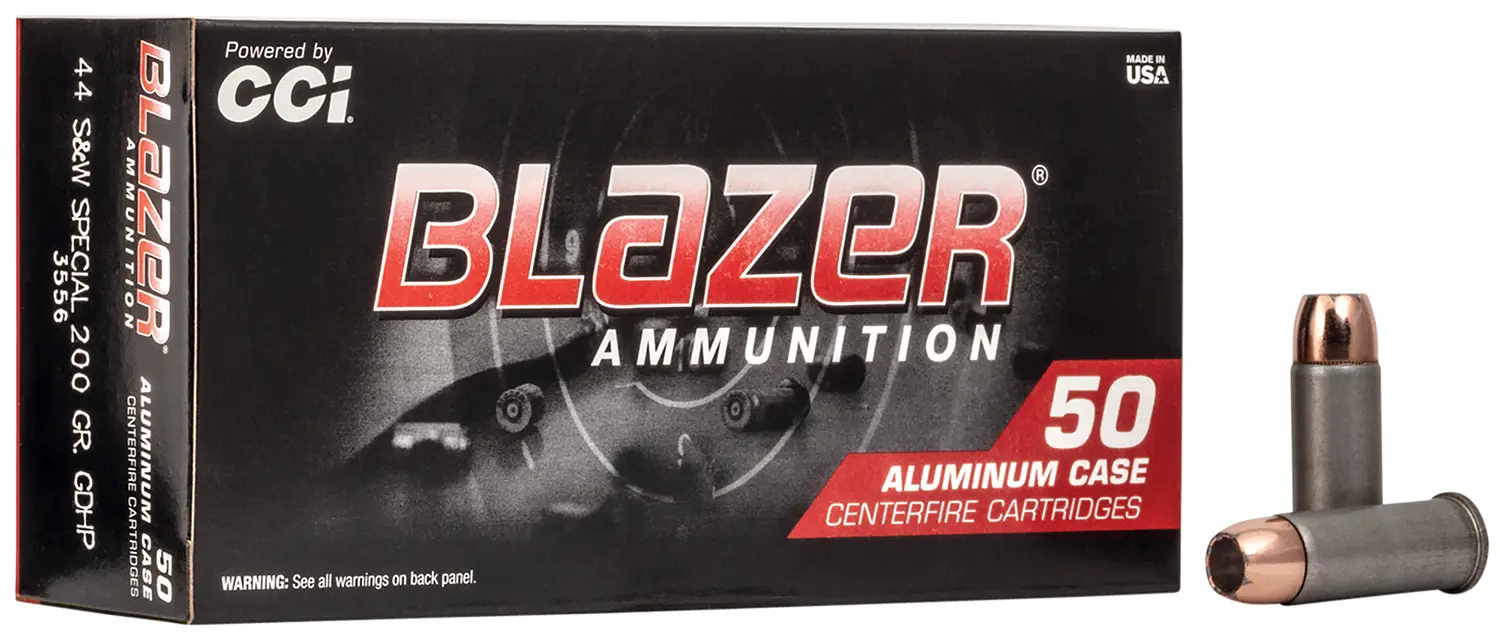 CCI 3556 Blazer Handgun 44S Spl 200gr Jacketed Hollow Point 50 Per Box/20 Case