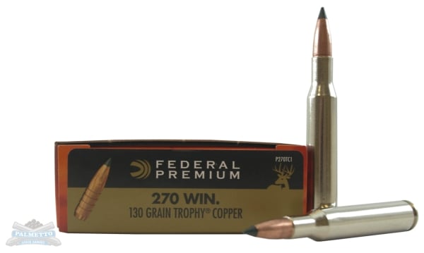Federal 270 130gr Trophy Copper Vital Shock Ammunition 20rds - P270TC1