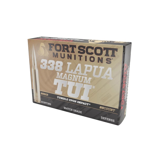 FORT SCOTT 338 LAPUA MAG 250GR – TUI SOLID COPPER 20RD 5BX/CS