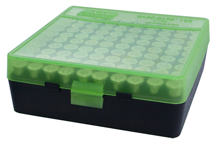 MTM FlipTop Ammo Box .40 10mm. 45 - Green - 100rd - P-100-45-10
