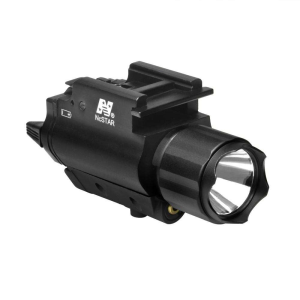 NCStar AQPFLS Flashlight/Laser  Red Laser 200 Lumens Universal w/Accessory Rail 635-655 nm Wavelength