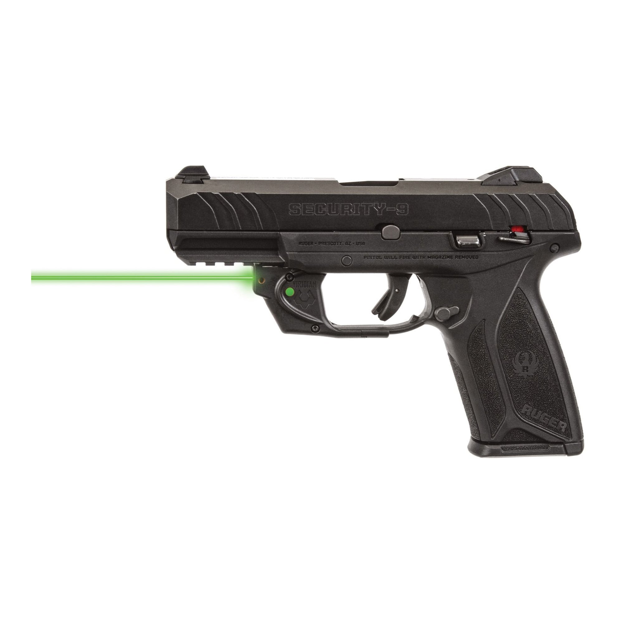 Viridian Weapon Technologies E-Series, Green Laser, Fits Ruger Security 9, Black