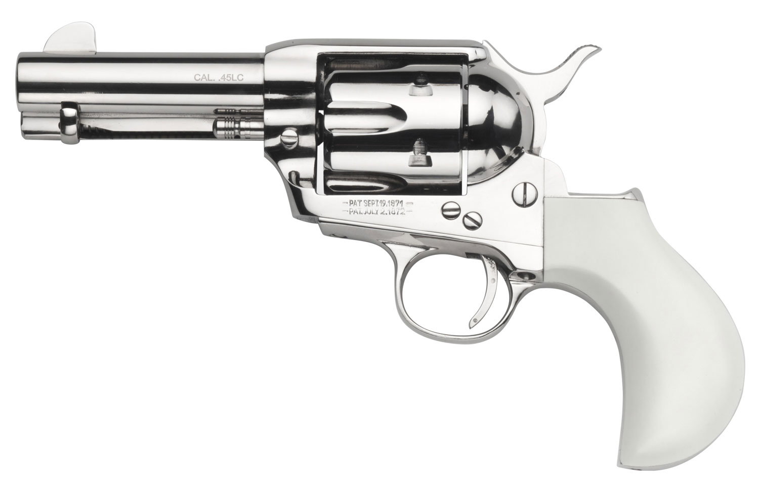 1873 Cattleman 357 Mag Revolver - Nickel-Plated, Ivory Grip