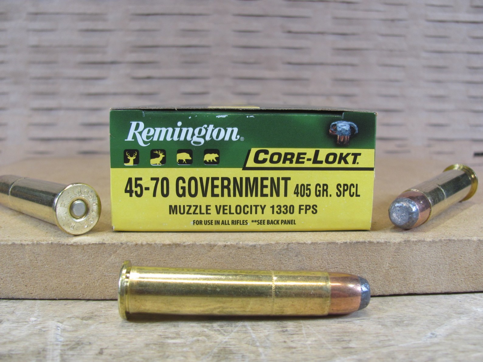20 Round Box – 45-70 Government 405 Grain SPCL Soft Point Core-Lokt Remington Ammo – R4570G