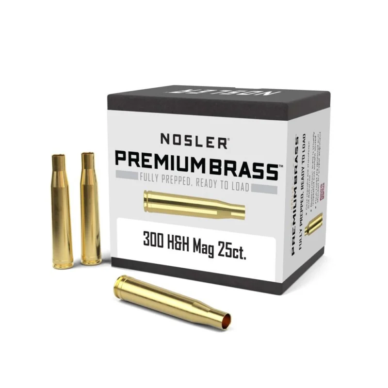 Nosler Unprimed Brass Rifle Cartridge Cases .300 H 25/ct