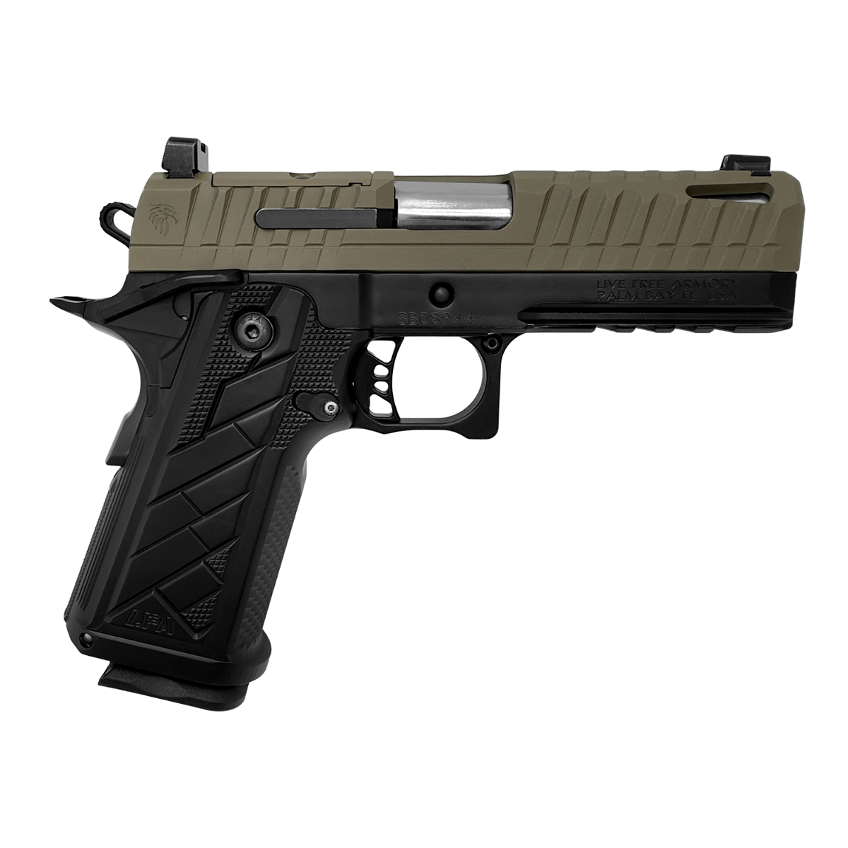 LFA Apollo 11 V2 Compact 4.15" 9mm 18rd Pistol - 2-Tone FDE