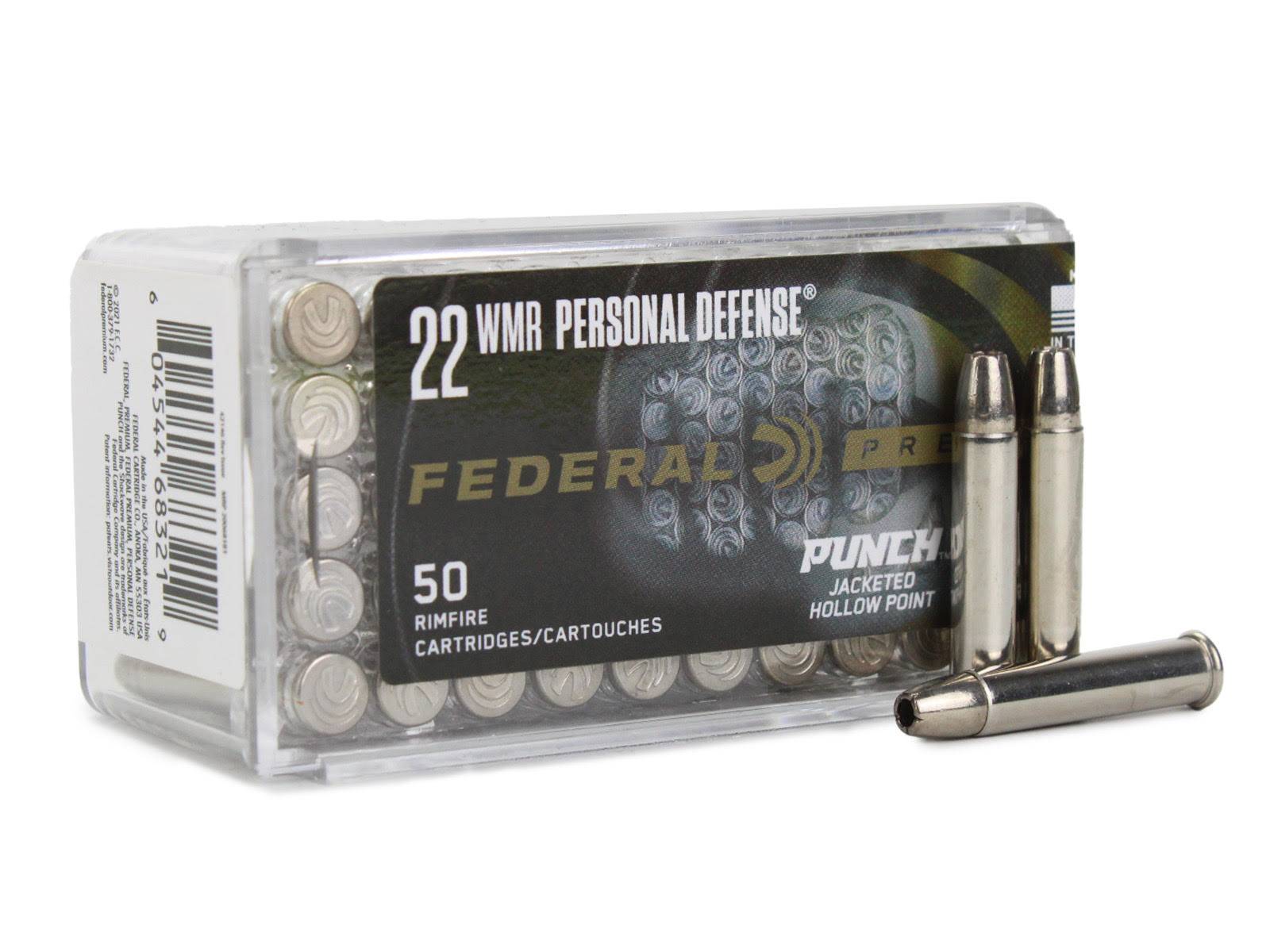 Federal 22 WMR 45 Grain Jacketed Hollow Point (Box)
