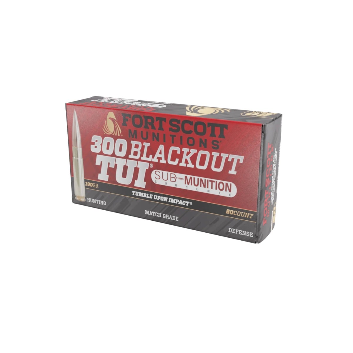Fort Scott Munitions Tumble Upon Impact .300 AAC Blackout 190 gr Ammo SCS - 20rds - 300190SCVSS