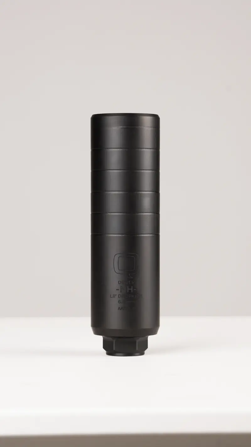 Q Lil' Drop Kick 6.5mm Suppressor, 5.96 in, 5/8x24