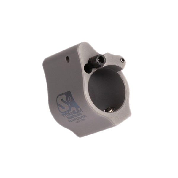 Superlative Arms Solid Set Screw Direct Impingement Adjustable Gas Block 0.625" x 1", Gray