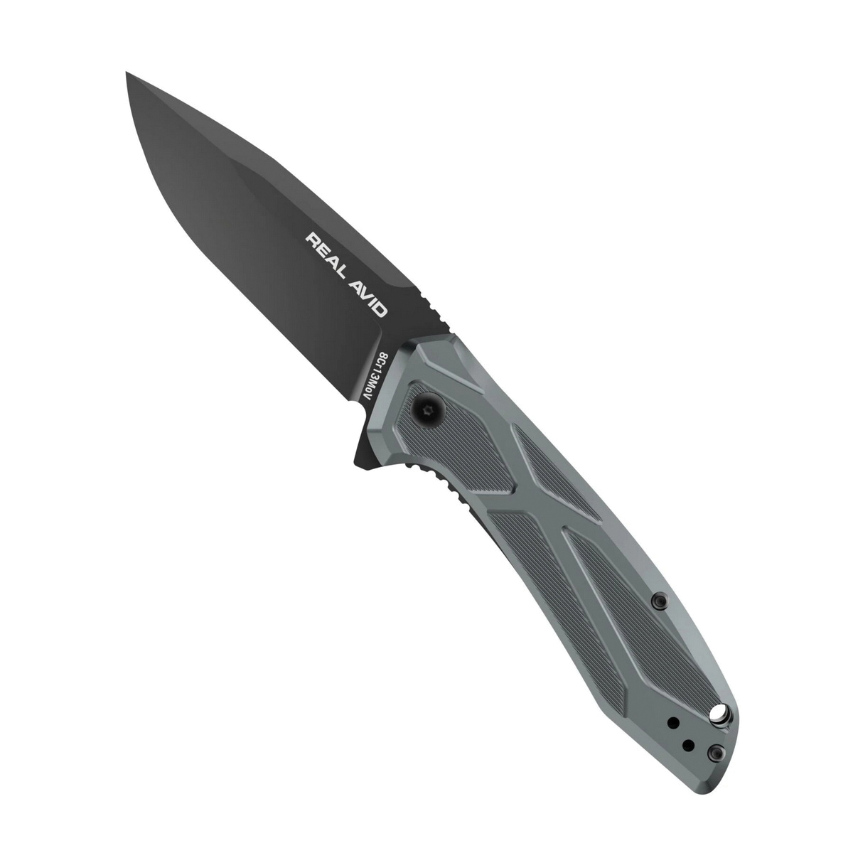 Real Avid RAV-2 Folding Knife Drop Point Gray - Reliable, for Versatile Use - AVRAV2
