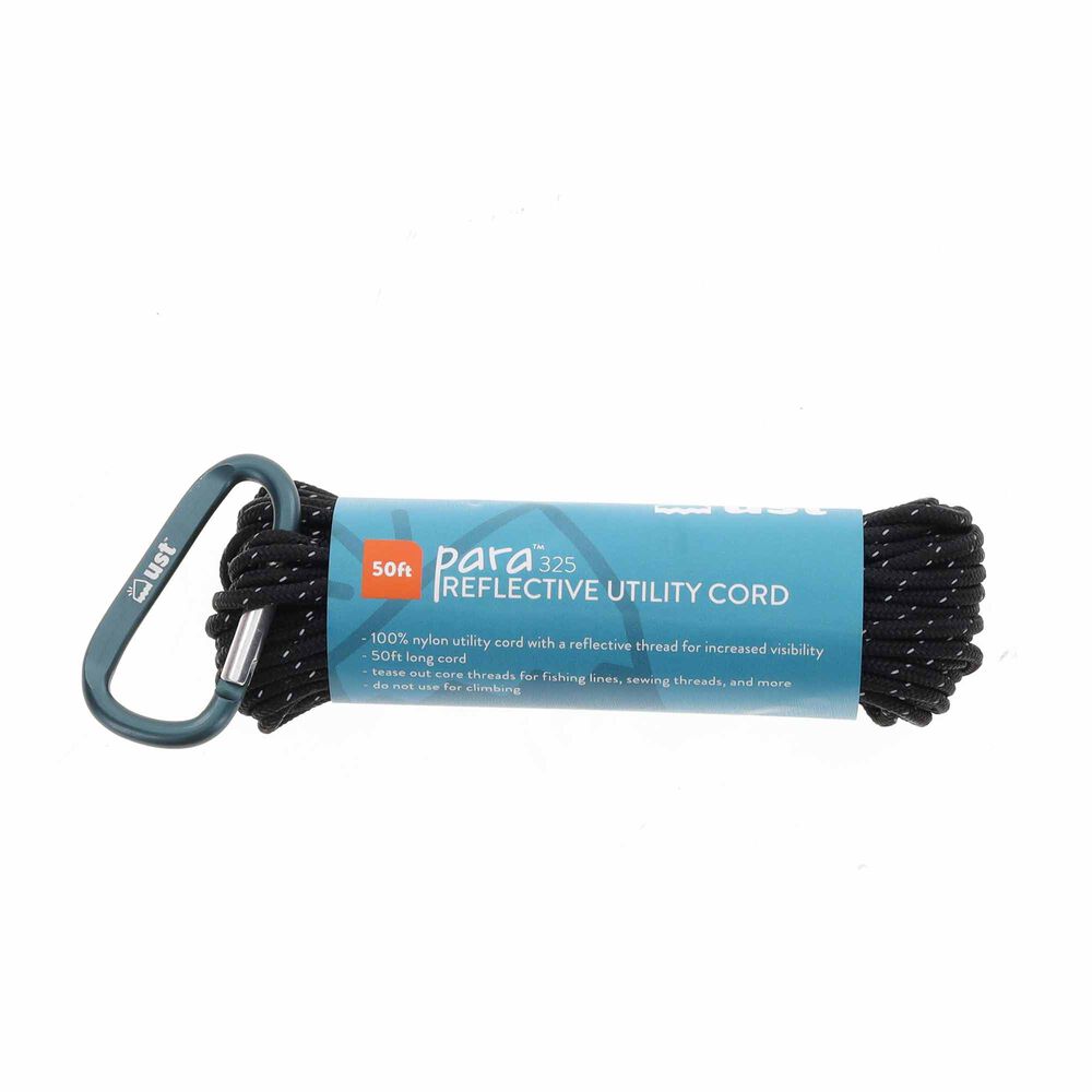 UST 325 Paracord 50 Ft, Black Reflective - 1147122
