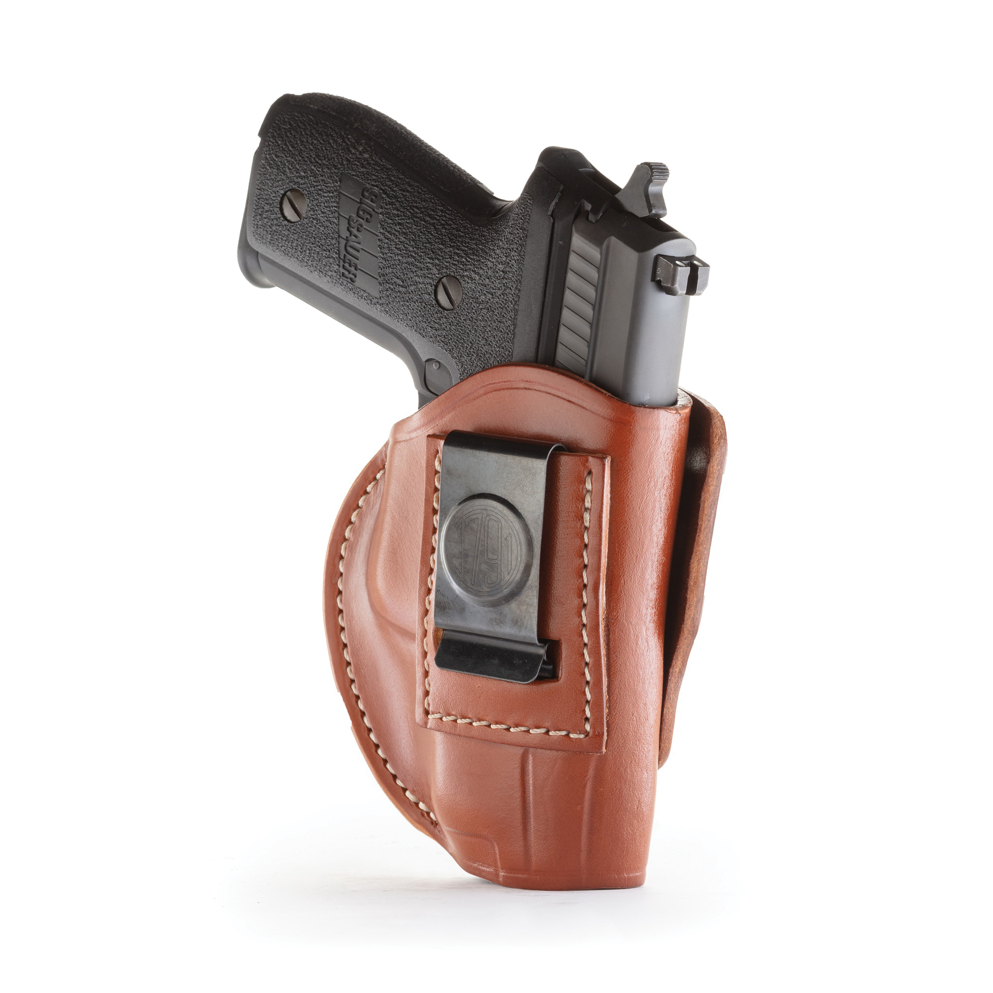 1791 Gunleather 4WH-4 Size 5 Right Hand IWB/OWB Concealment 4-Way Holster, Classic Brown - 4WH-5-CBR-R