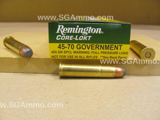 20 Round Box – 45-70 Government 405 Grain SPCL Soft Point Core-Lokt Full Pressure Load – R4570G1