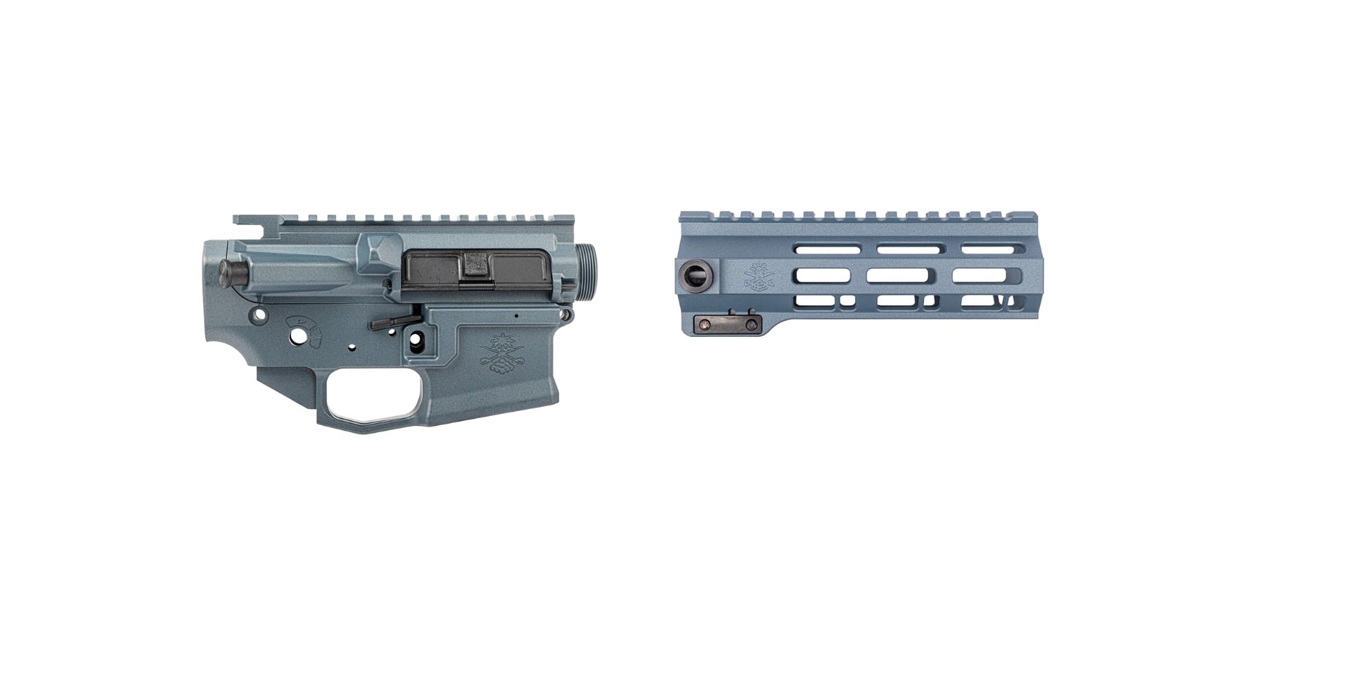 Sabre-15 Enhanced Builder Set - 6.75" QDSM V2 Rail, Blue Titanium