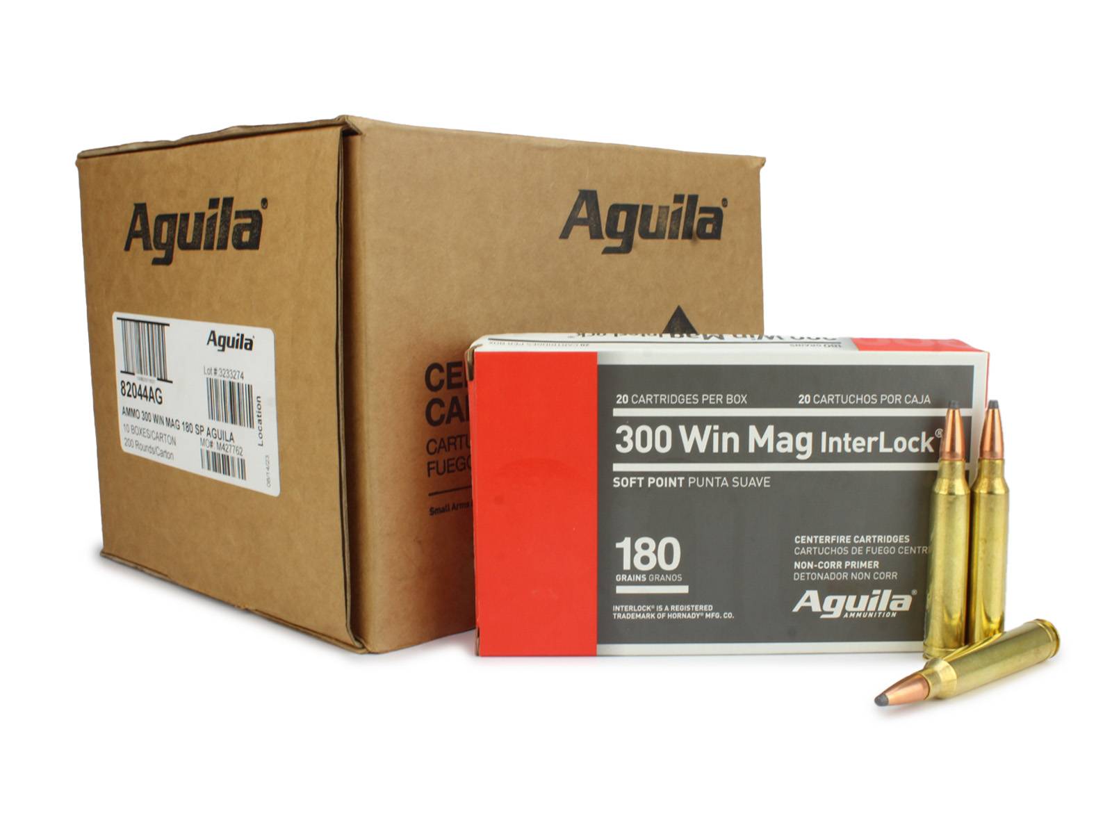 Aguila 300 Win Mag 180 Gr InterLock Soft Point (Case)