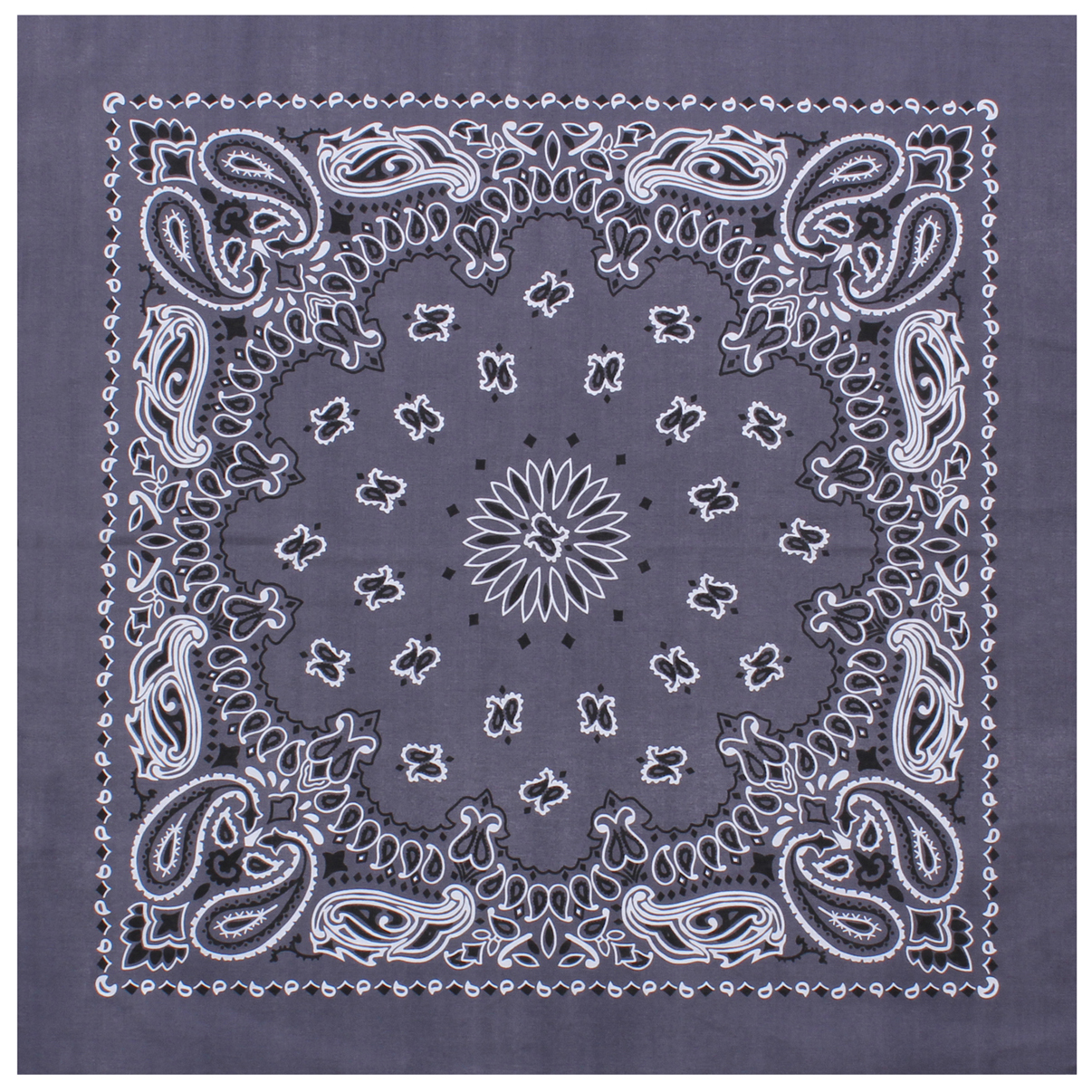 Rothco Trainmen Paisley Bandana Extra-Large - 27 X 27, Grey