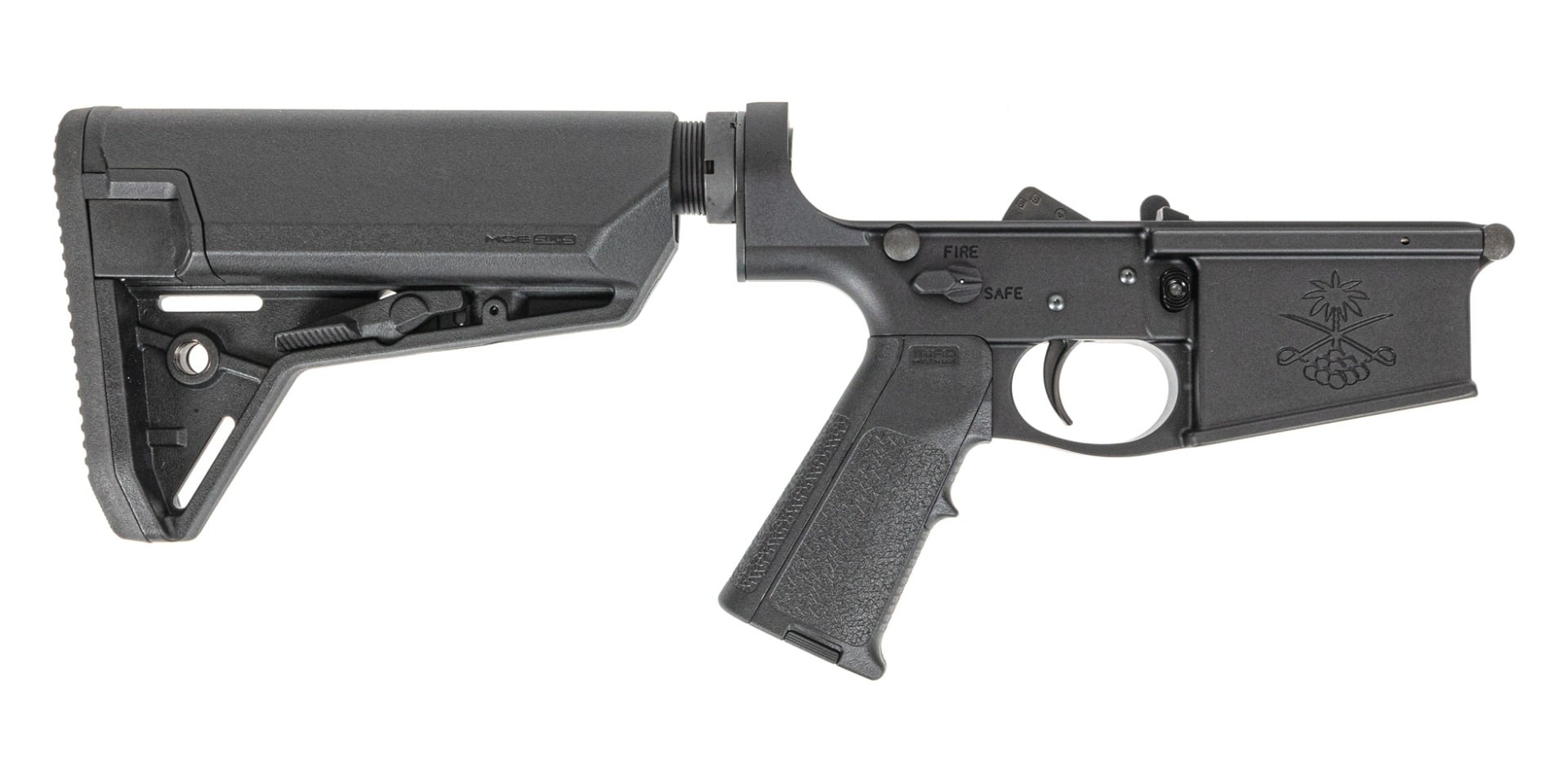 PSA Sabre AR-10 Lower Forged w/ MOE SL-S Stock and MIAD Grip, Black