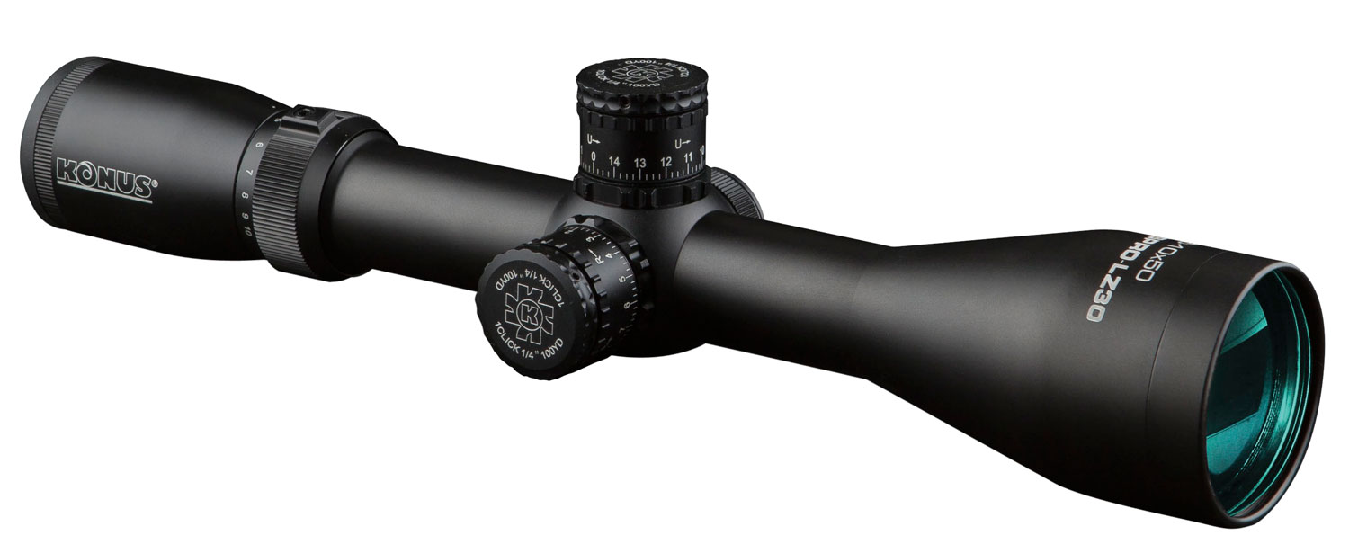 Konus USA KONUSPRO LZ-30 2.5-10x50mm 30/30 with Dual Engraved Illuminated Floating Cross Rifle Scope - 7180
