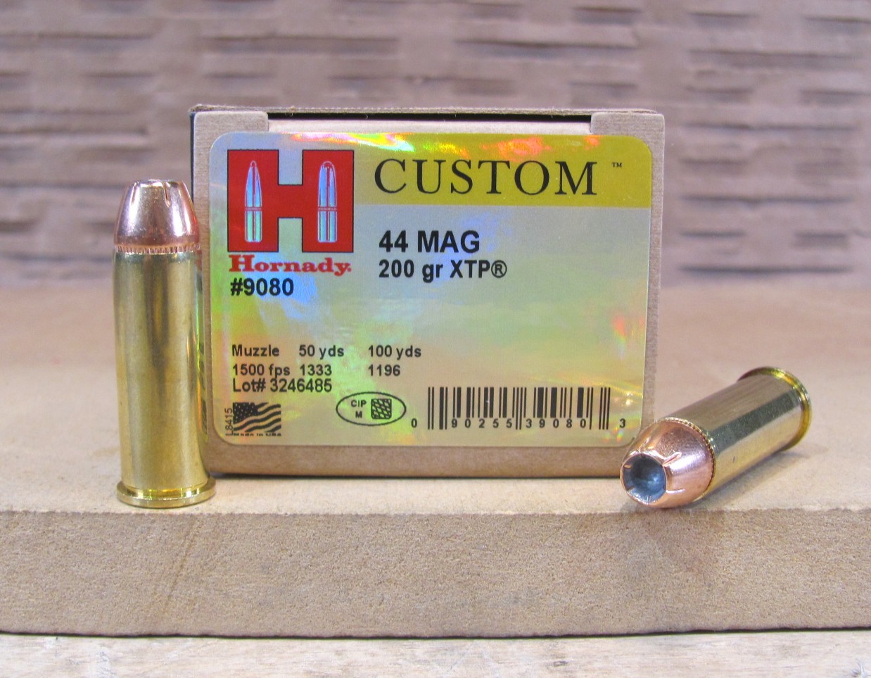 20 Round Box – 44 Magnum 200 Grain XTP Hornady Custom Ammo – 9080