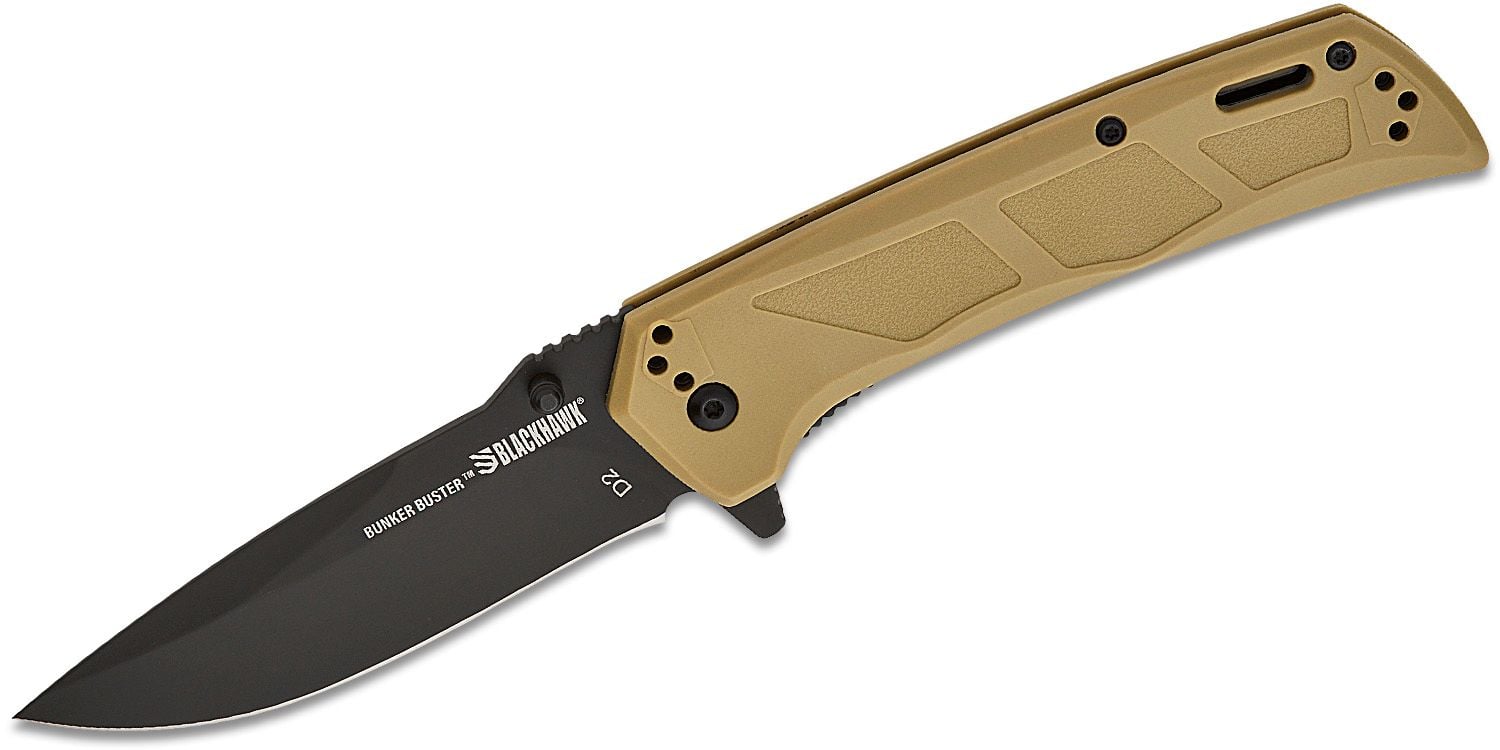 BLACKHAWK! Bunker Buster Liner Lock Flipper Knife - BHBB401TN