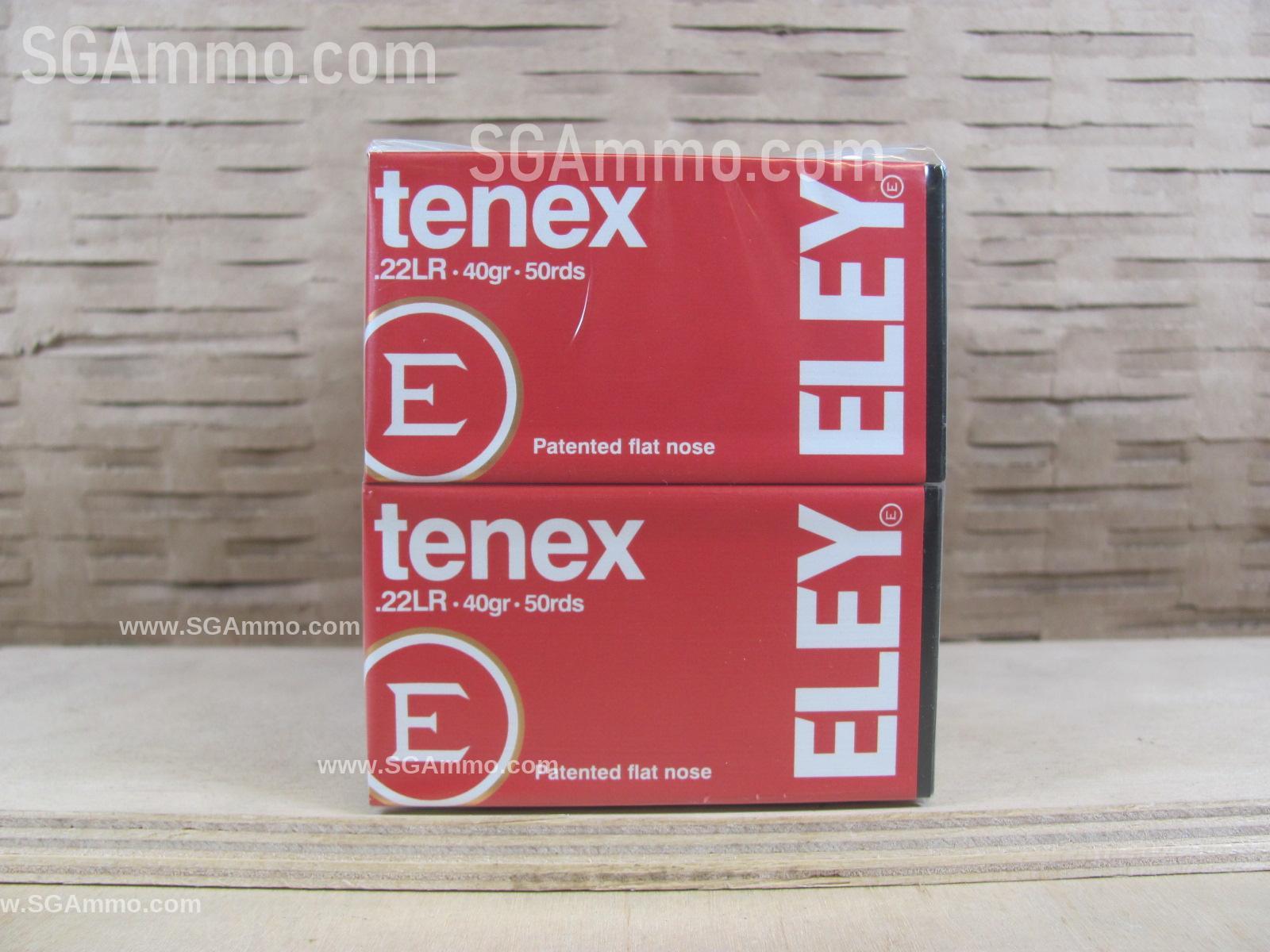 500 Round Brick – .22 LR 40 Grain Eley Tenex Flat Nose Ammo Made in England