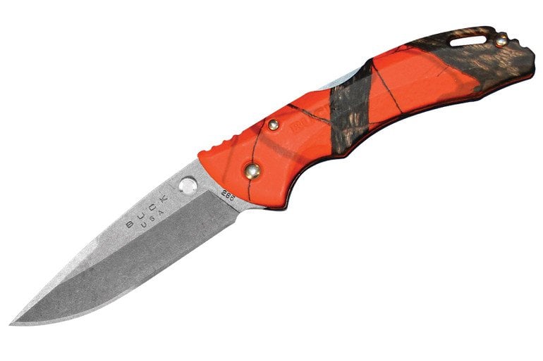 Buck 285 Bantam BLW Folding Drop Point Knife, Mossy Oak Orange - 0285CMS9-B
