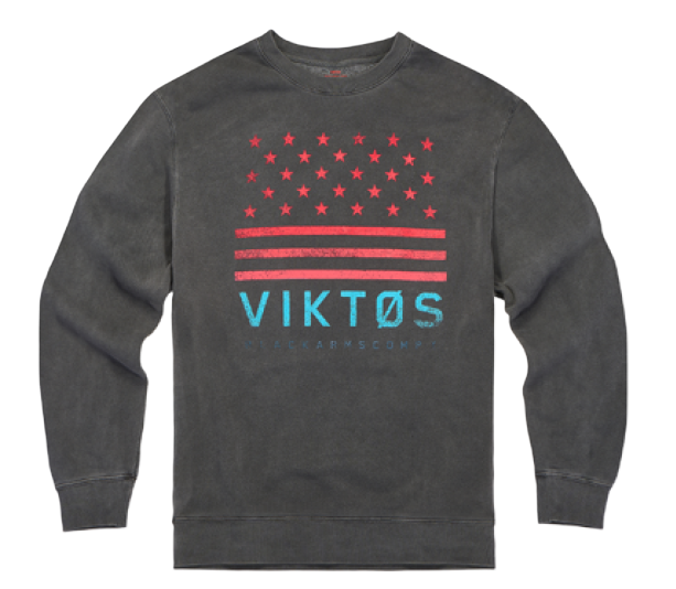 Viktos Beach Break Crew Fleece, Vintage Black - Medium