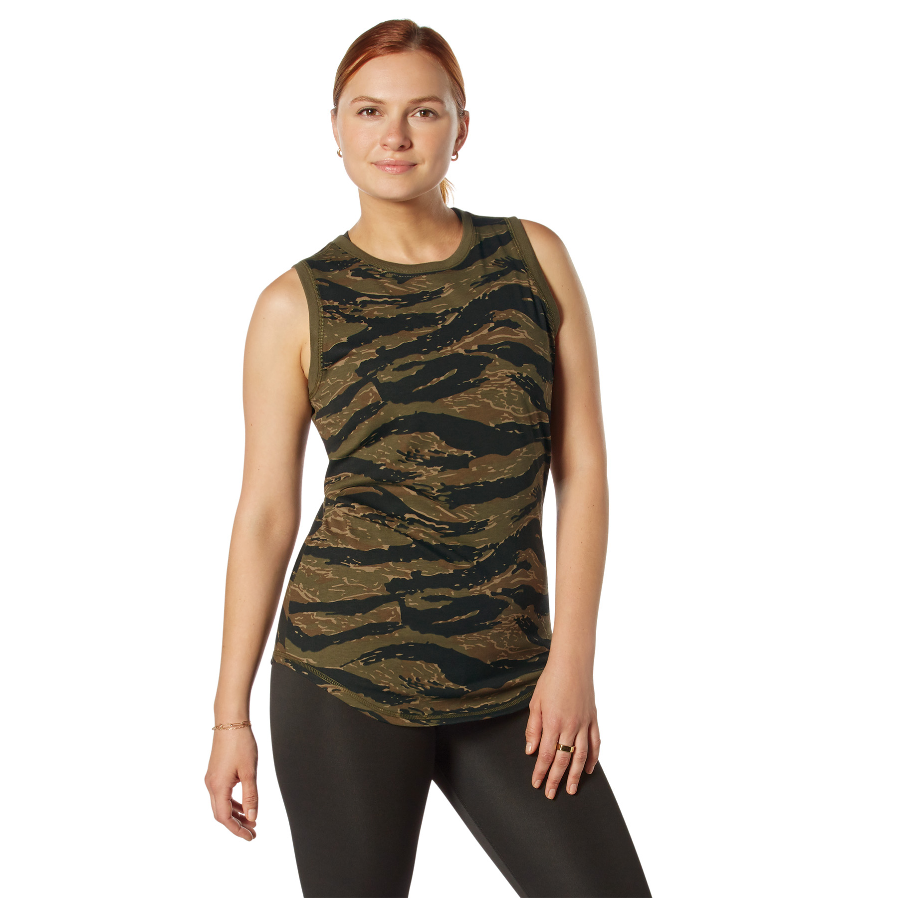 Rothco Womens Essential Tank Top - Tiger Stripe Camo, 2X-Large