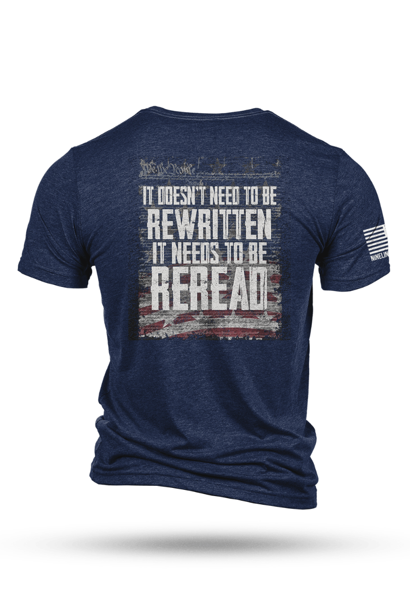 Nine Line Re Read, Navy - Large