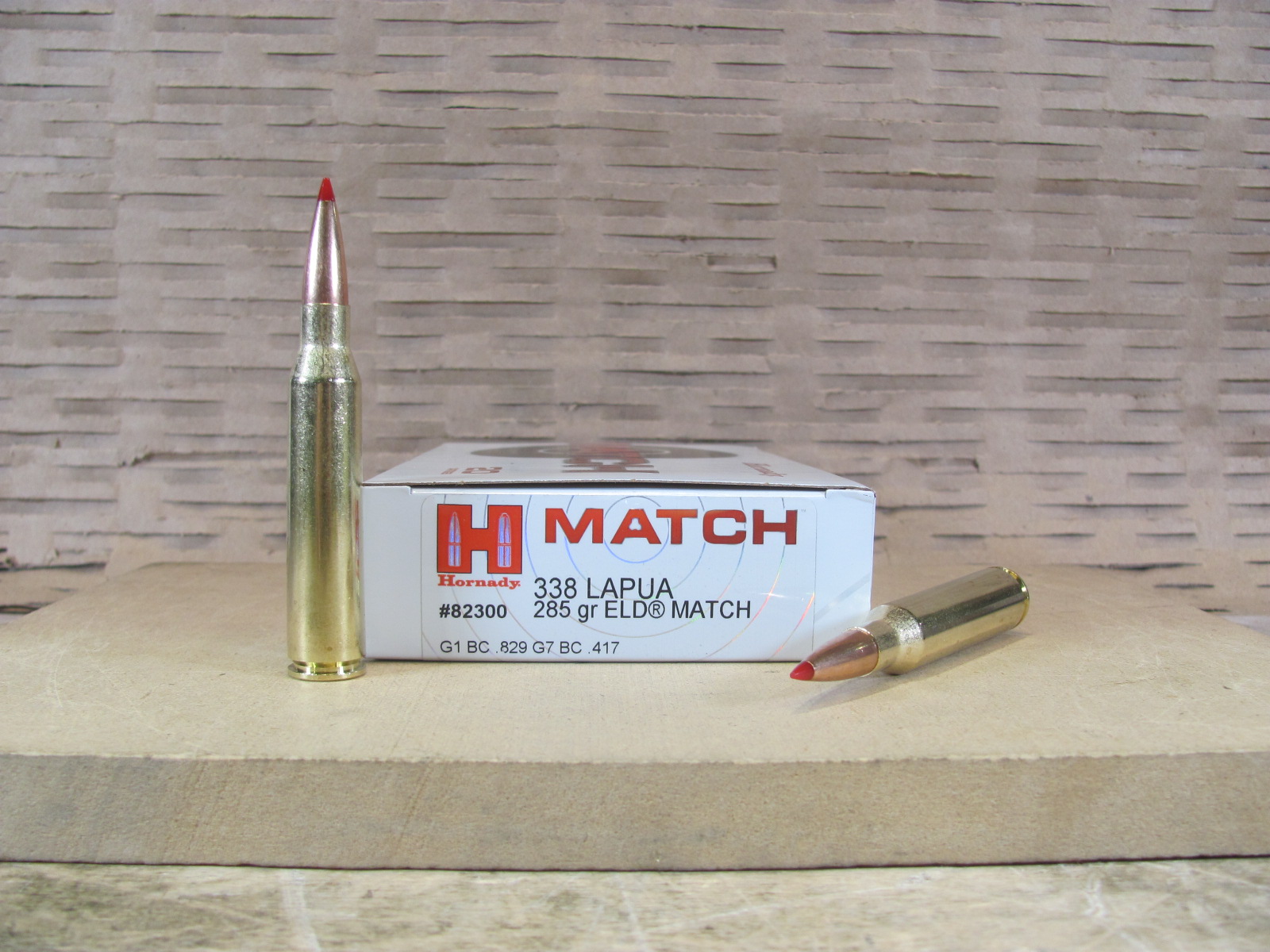 120 Round Case – 338 Lapua 285 Grain ELD Match Hornady Ammo – 82300