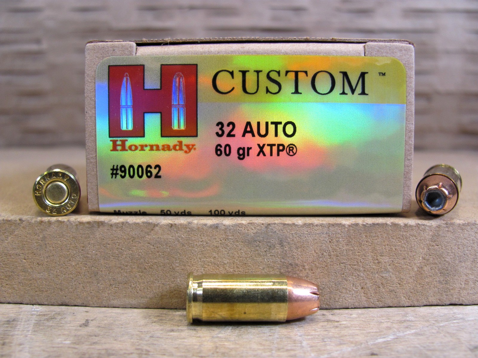 250 Round Case – 32 Auto 60 Grain Hornady Hollow Point XTP Ammo – 90062
