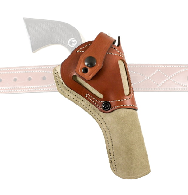 DeSantis The Wild Hog OWB Leather Belt Holster Heritage MFG Rough Rider 6.5in Ambidextrous Plain Natural