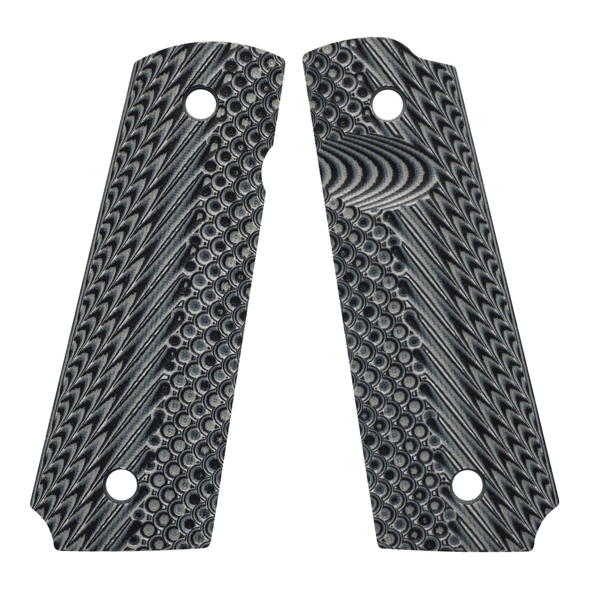 VZ Grips Operator II Full-Size Grip Fits 1911 Commander/1911 Government, Black/Gray