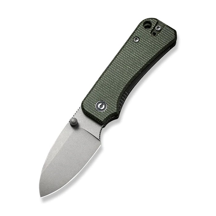 CIVIVI Baby Banter Thumb Stud Folding Knife, Green - C19068SB-1
