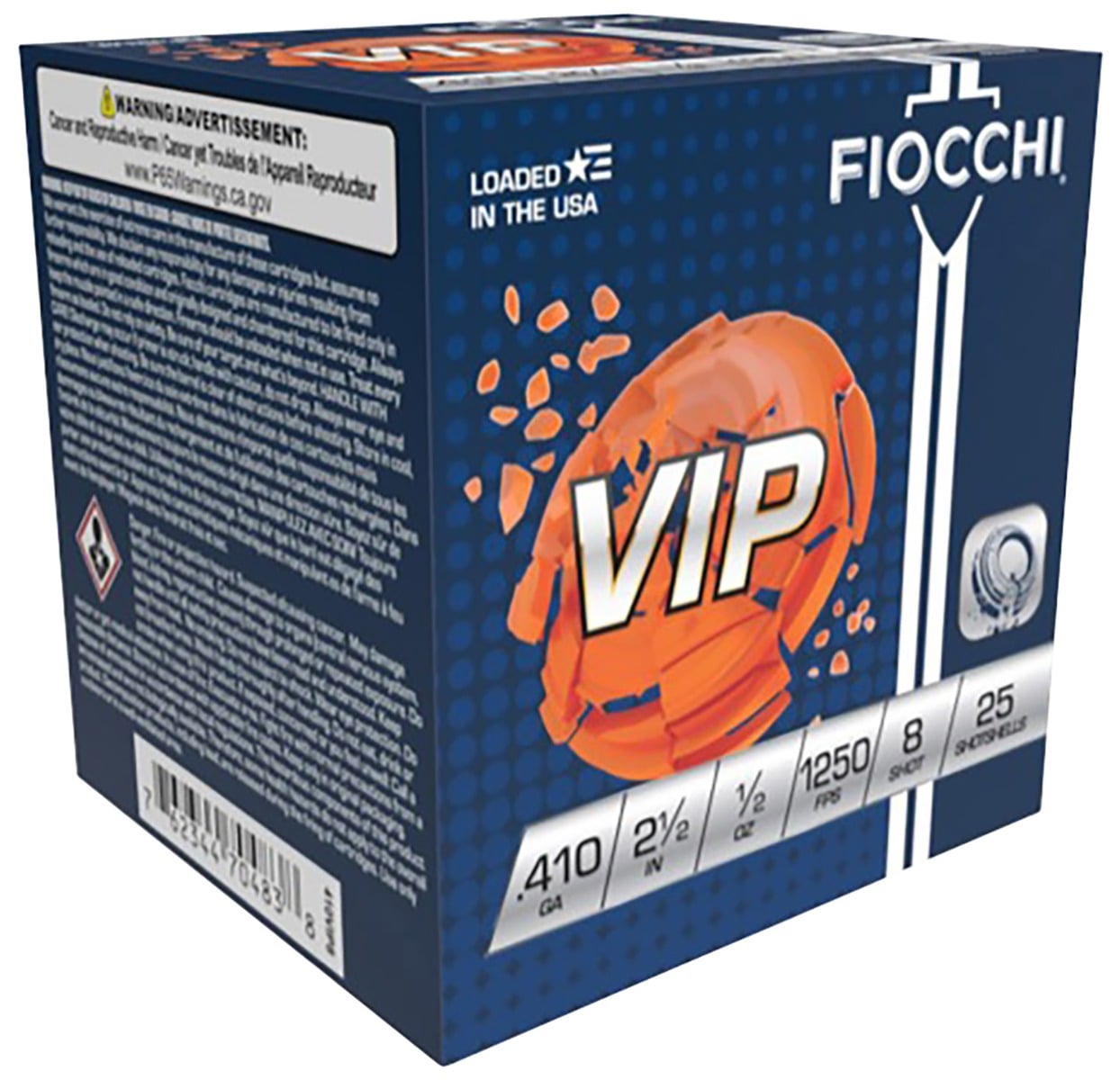 Fiocchi 410ga 2.5" .5oz #8 Exacta Shotshell Ammunition 25rds - 410VIP8