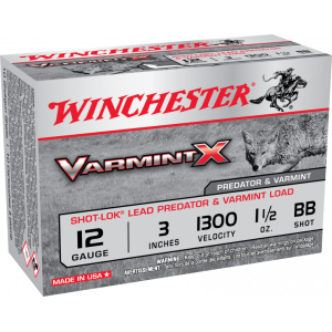 Winchester Ammo X123VBB Varmint X 12GA 3\" Buckshot 1-1/2oz BB - 10sh Box