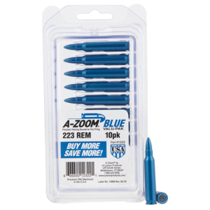 A-ZOOM Snap Caps Blue 10/Pack Aluminum